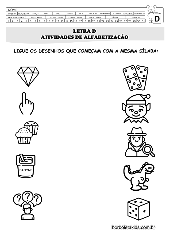 traçado da letra d