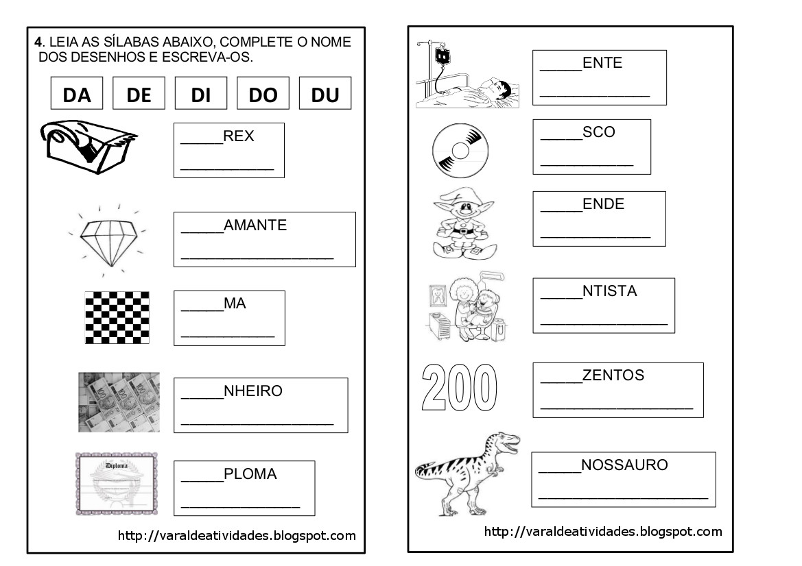 alfabetização divertida letra d
