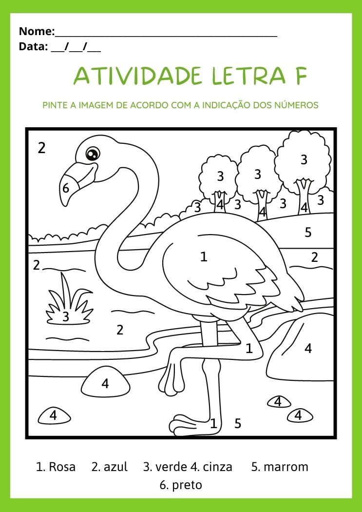desenhos para colorir letra f