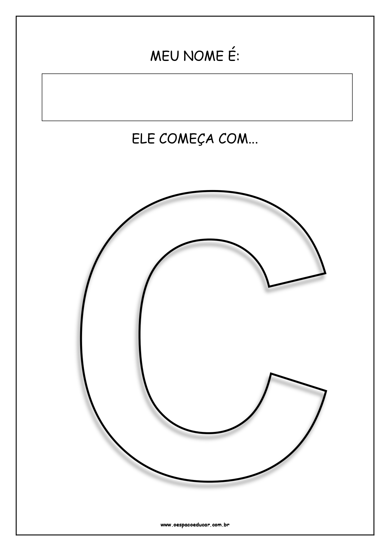 atividades para educação infantil letra inicial