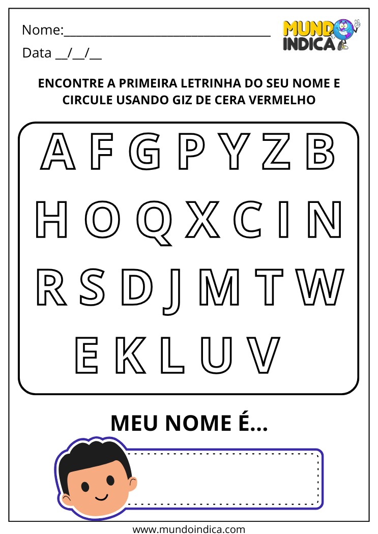 pareamento letra inicial nome
