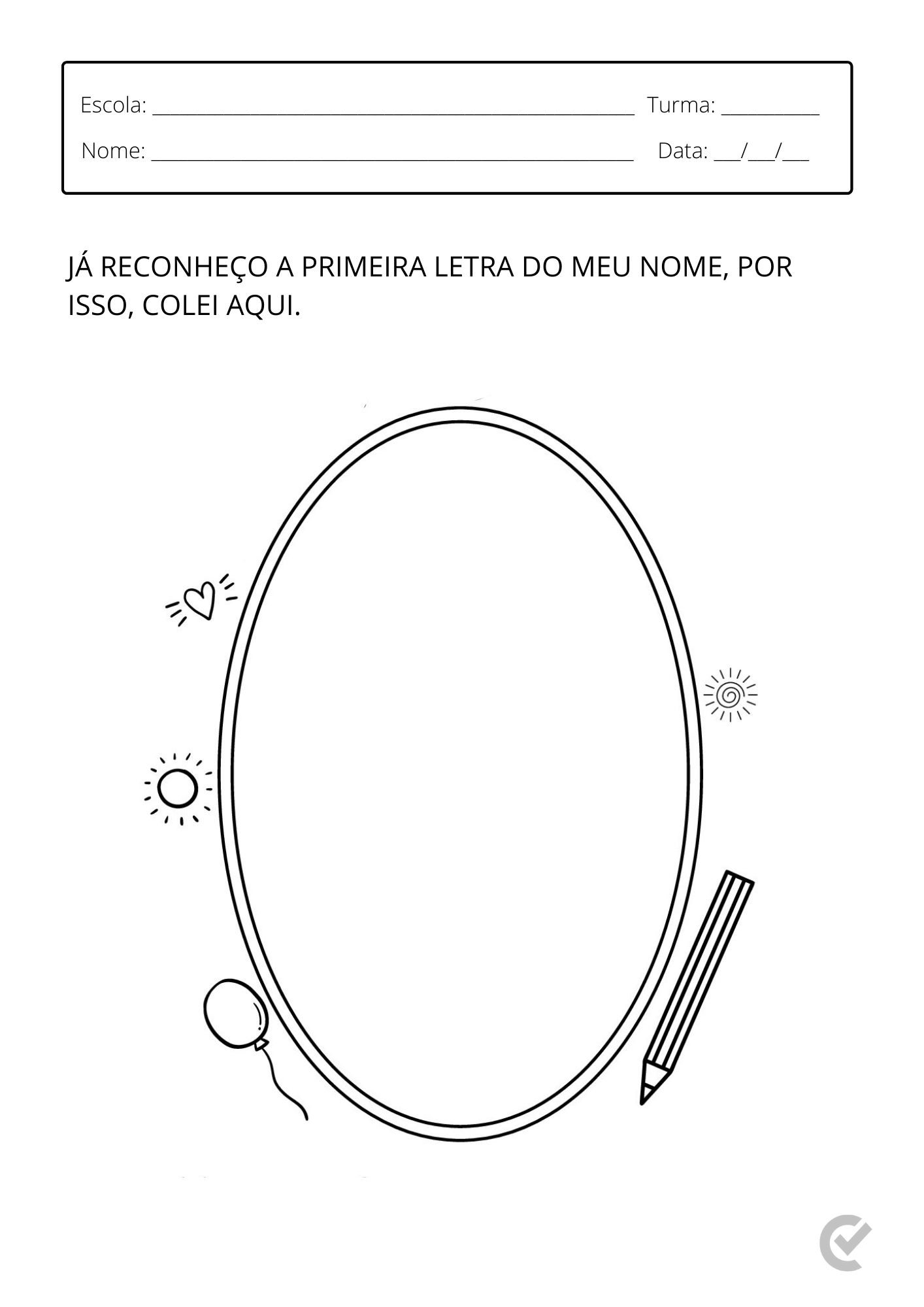 pintura com a letra inicial do nome