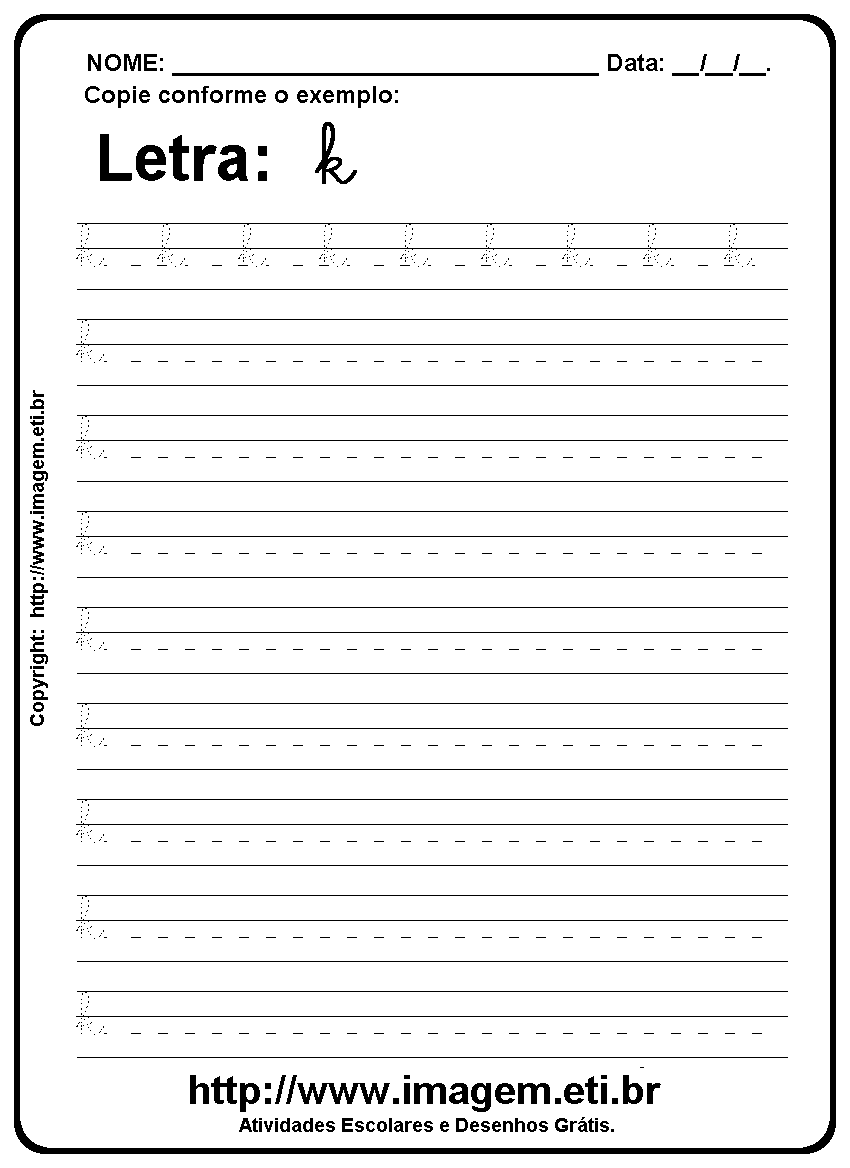 alfabetização letra k para baixar
