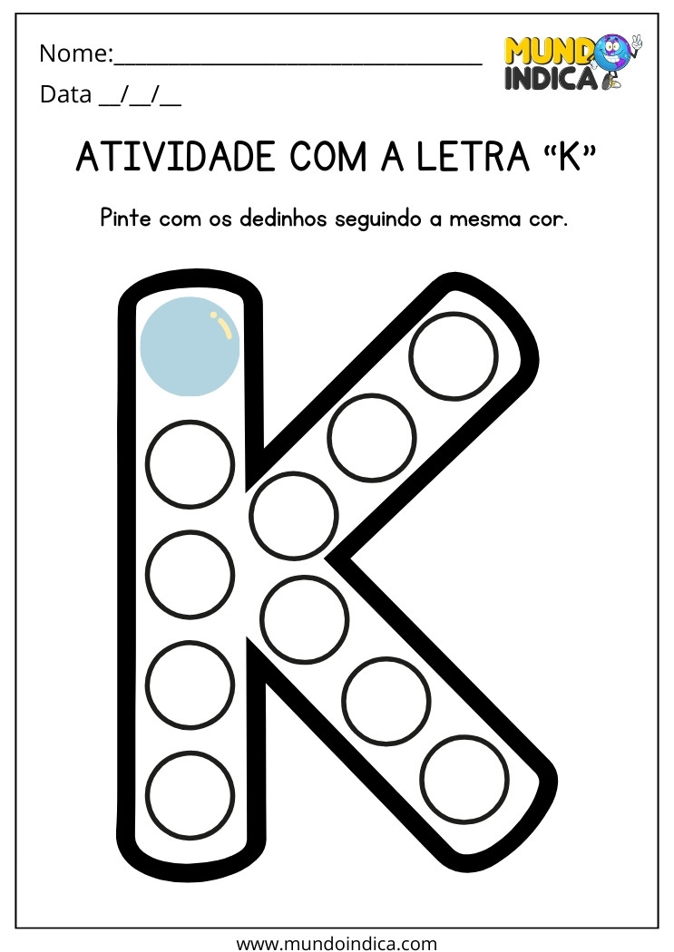 letra k atividades para 1 ano