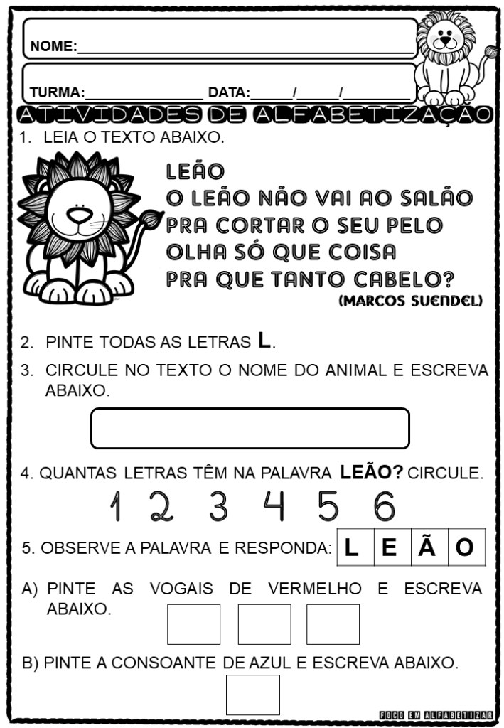 erros comuns ao ensinar a letra l para crianças