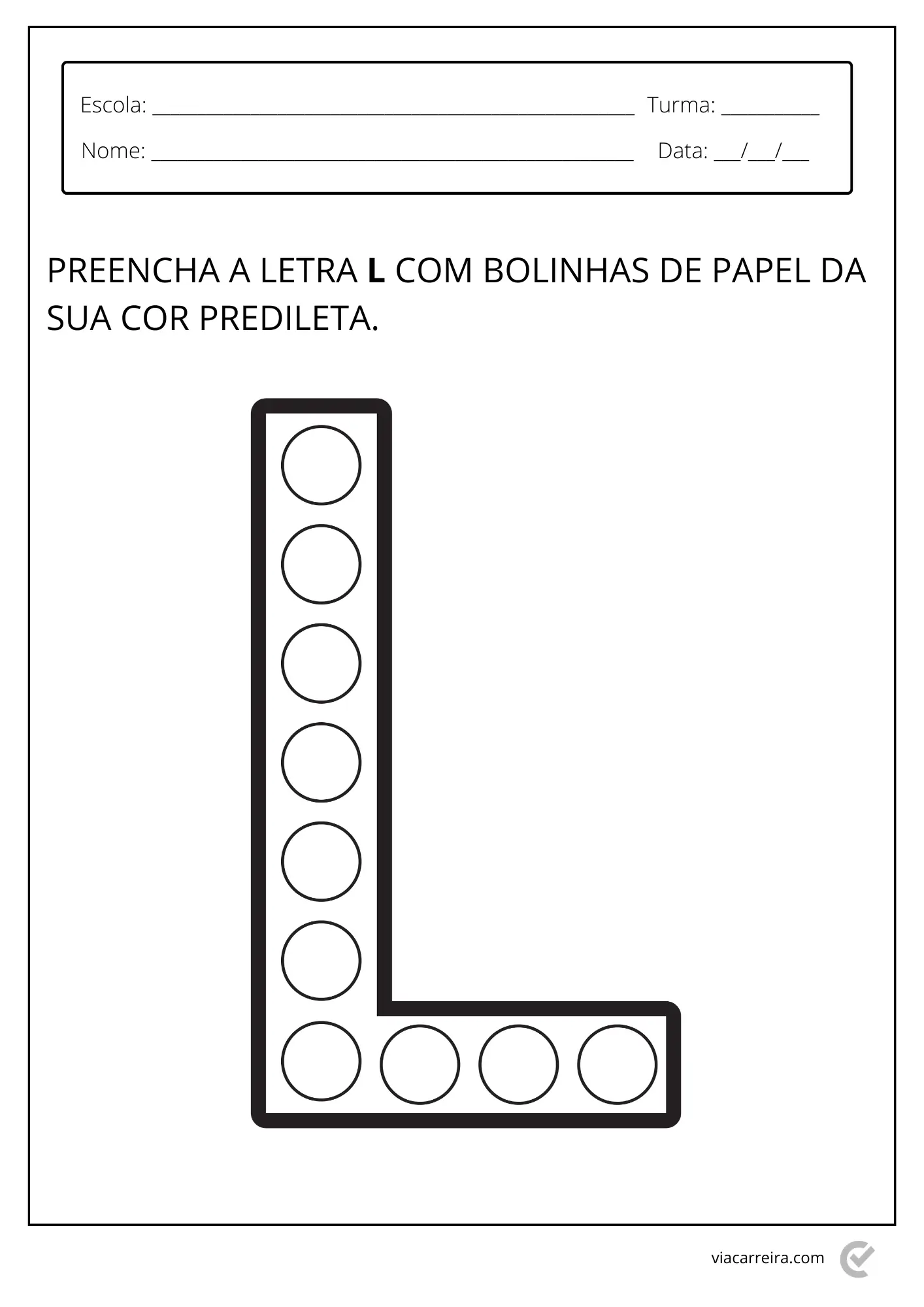 atividades inspiradoras com a letra L para educação infantil