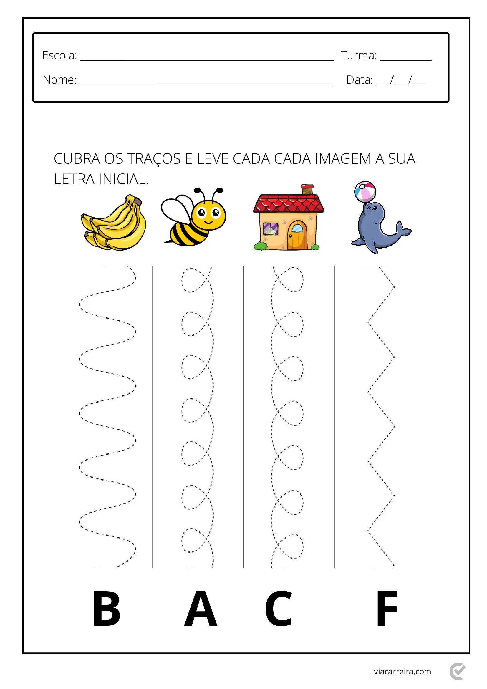 atividades sensoriais letra o infantil