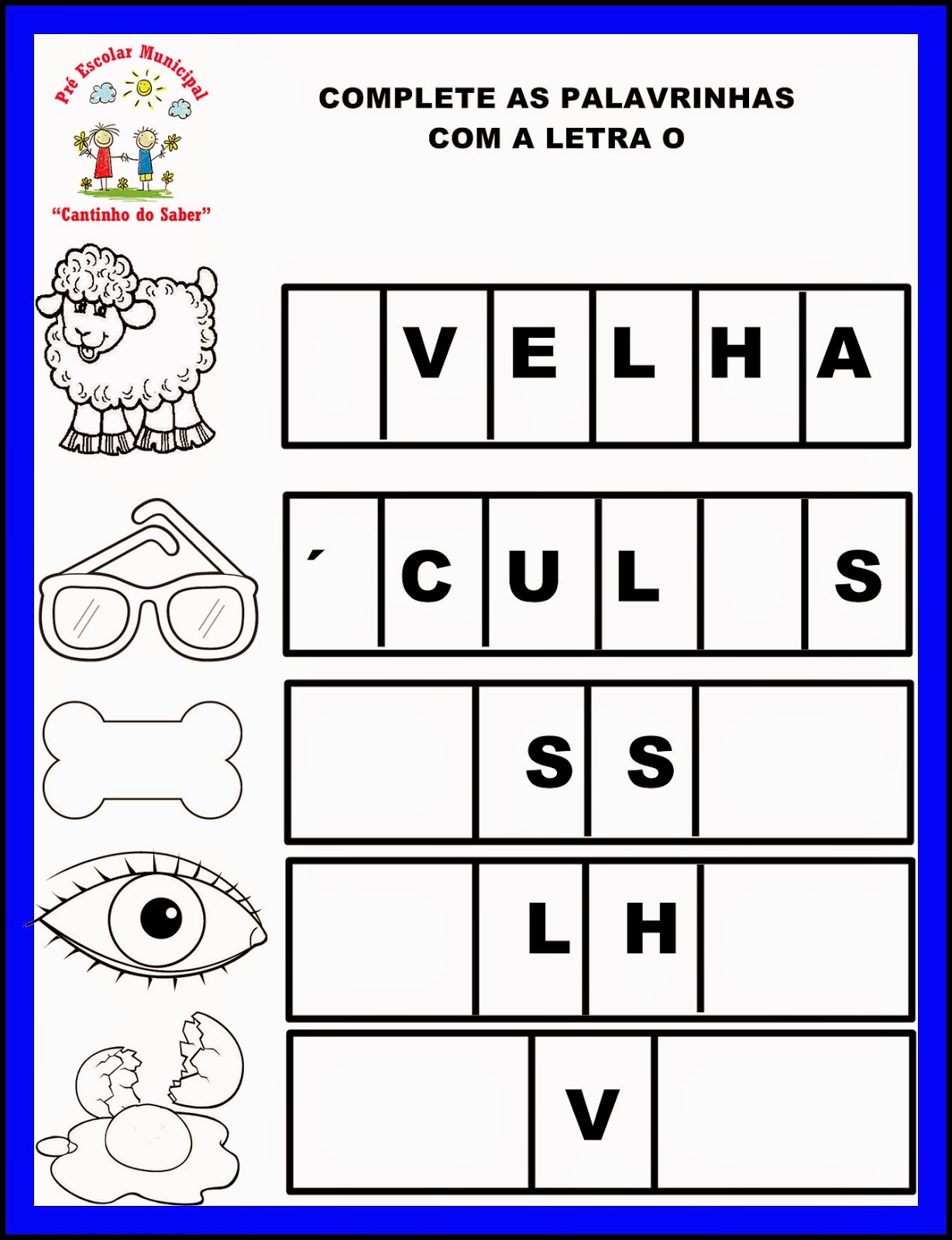 letra o em massinha para educação infantil