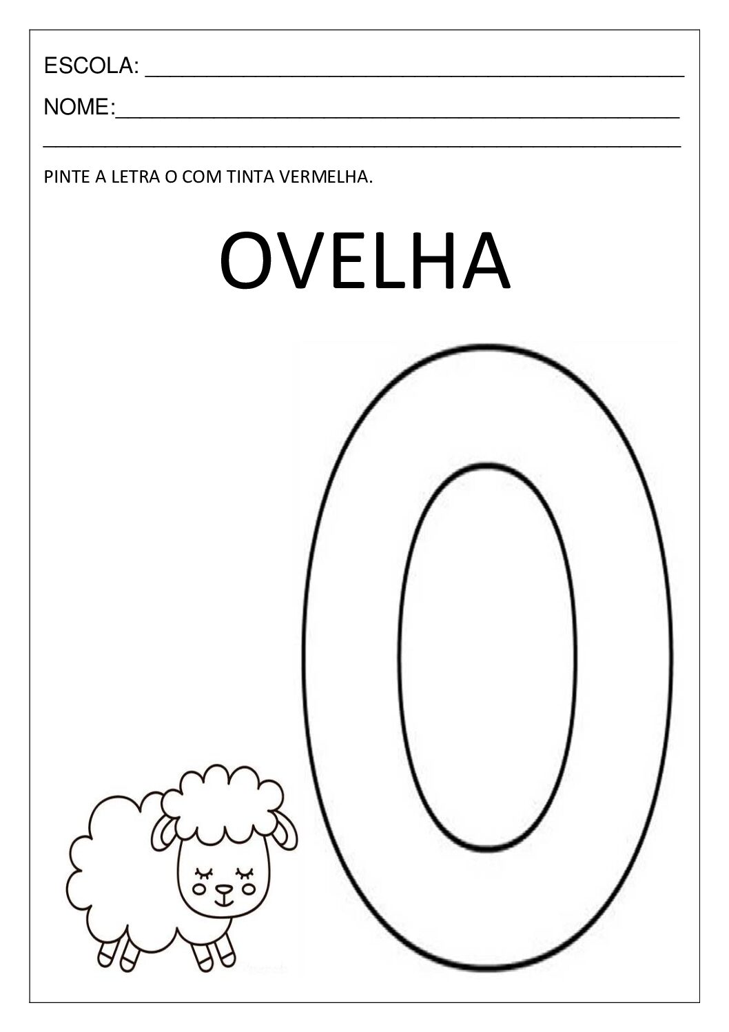 como ensinar a letra o para crianças de 4 anos