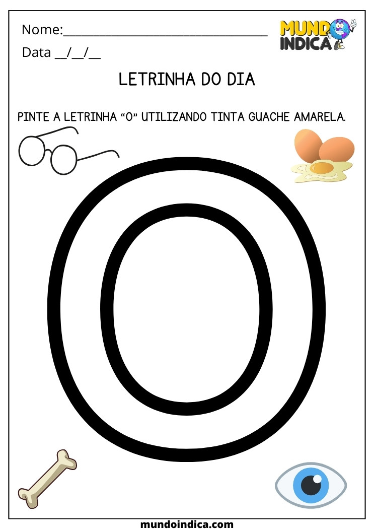 atividades sensoriais letra o infantil
