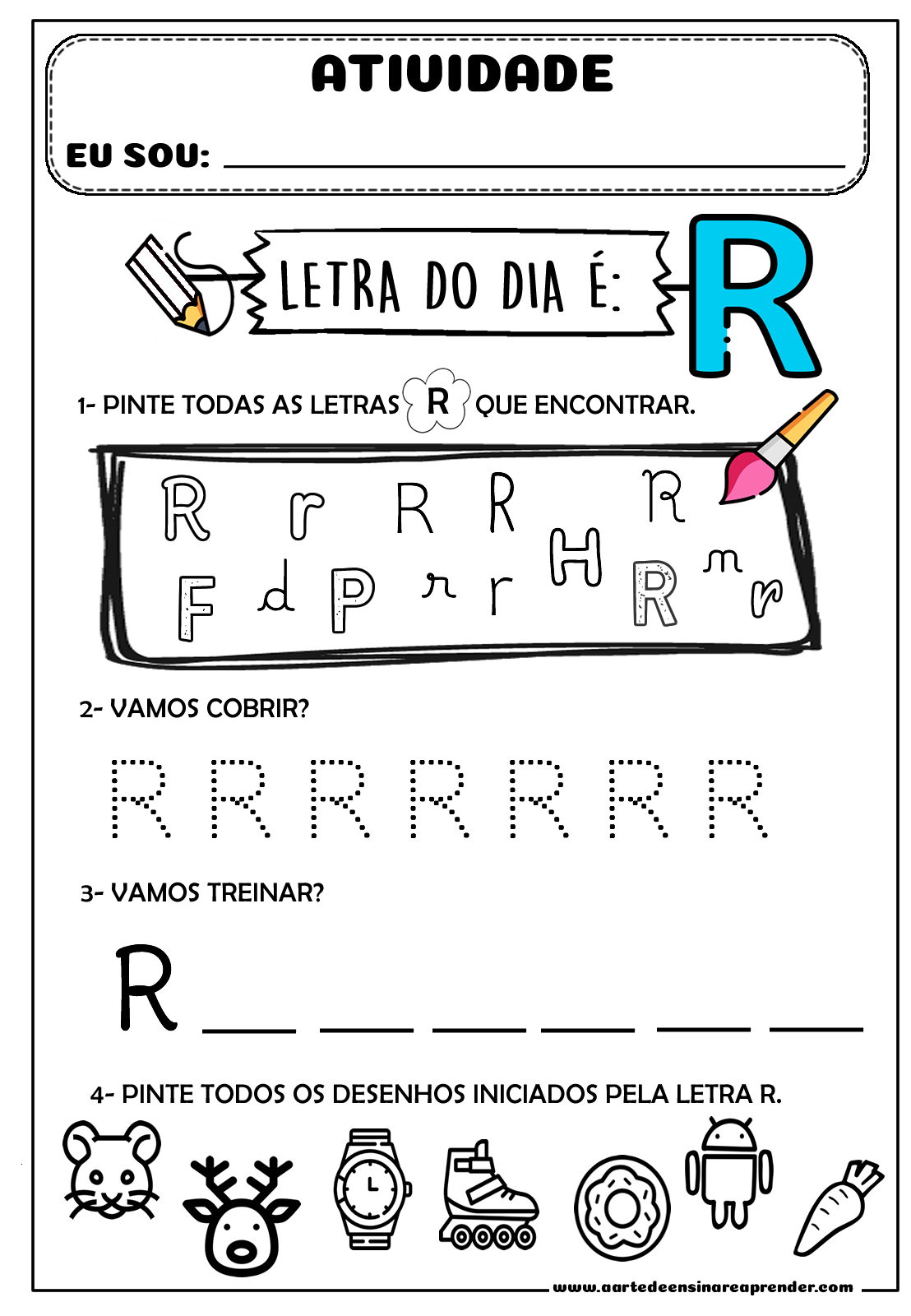 atividades com a letra r para imprimir educação infantil