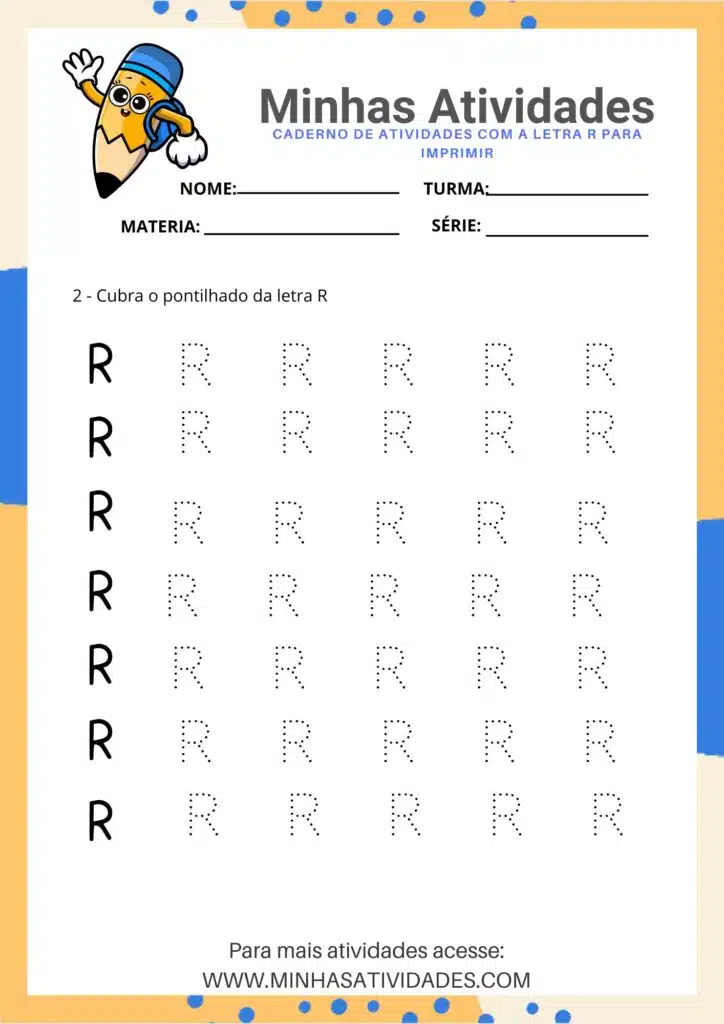 custo de materiais para atividades com a letra r na educação infantil