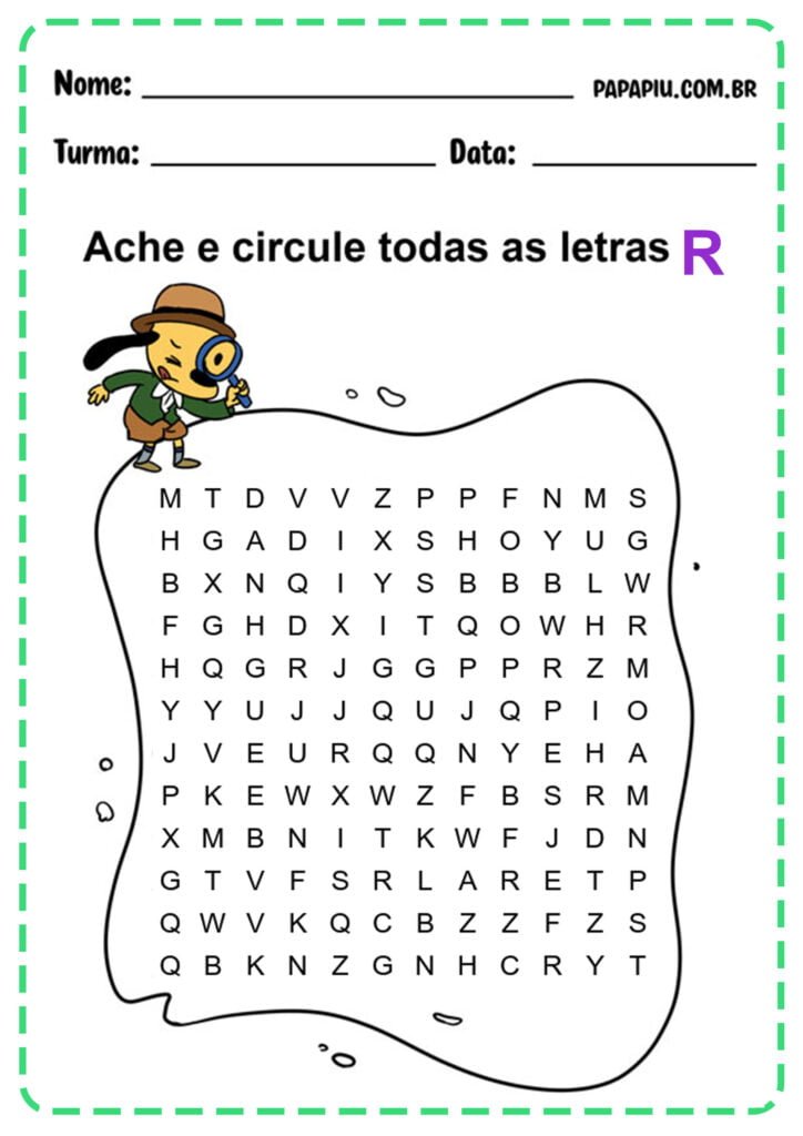 atividades divertidas com a letra r para educação infantil