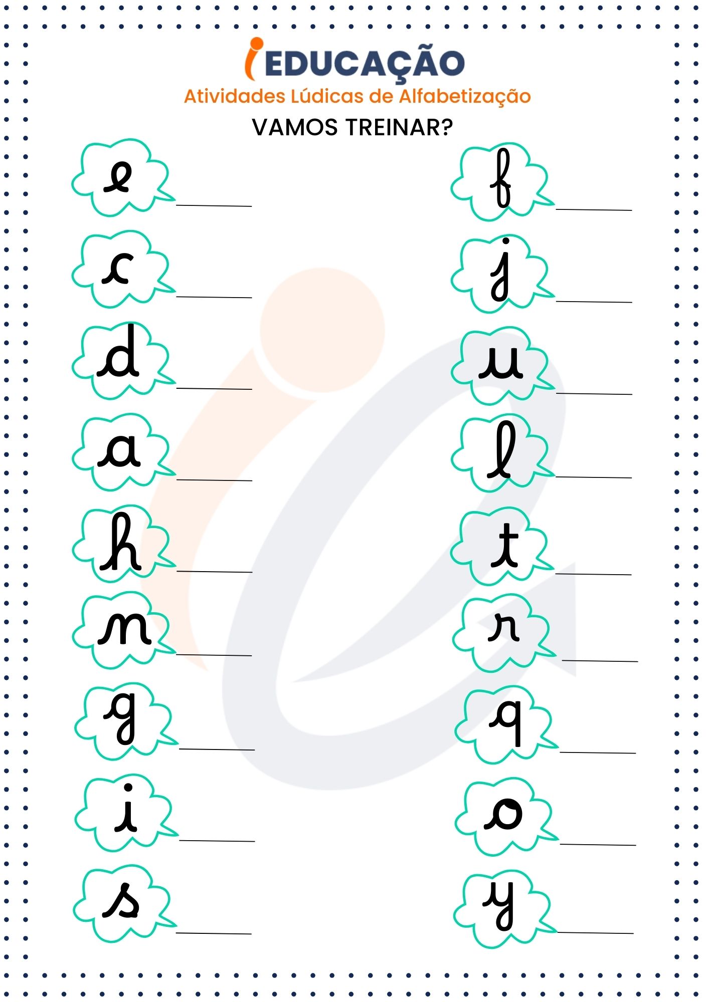 custo de materiais para atividades com a letra u