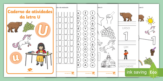 atividades com a letra u para alfabetização