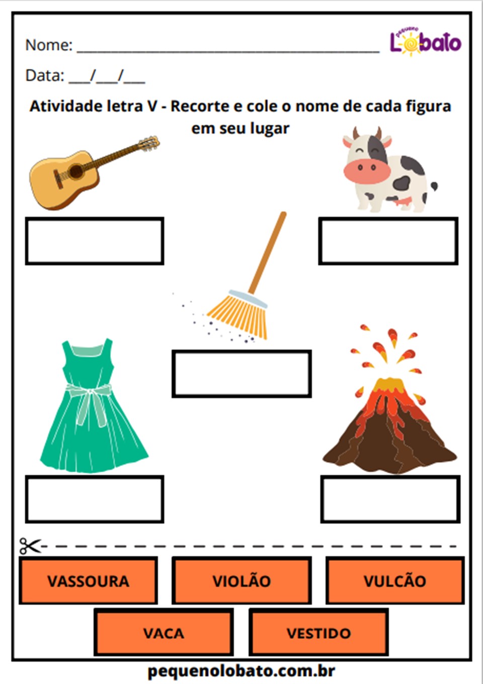 atividades criativas letra v educação infantil