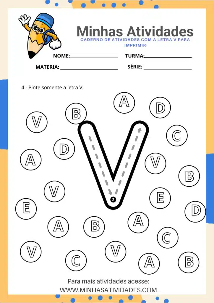 como fazer caça ao tesouro letra v