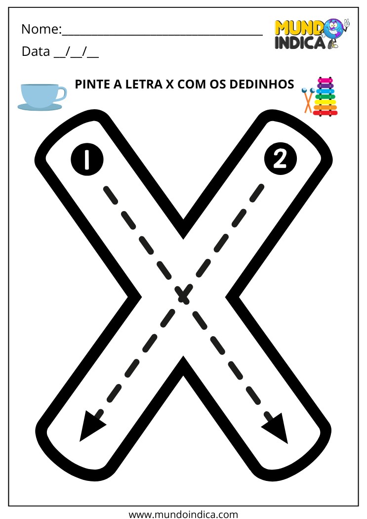 atividades com a letra x para educação infantil para imprimir