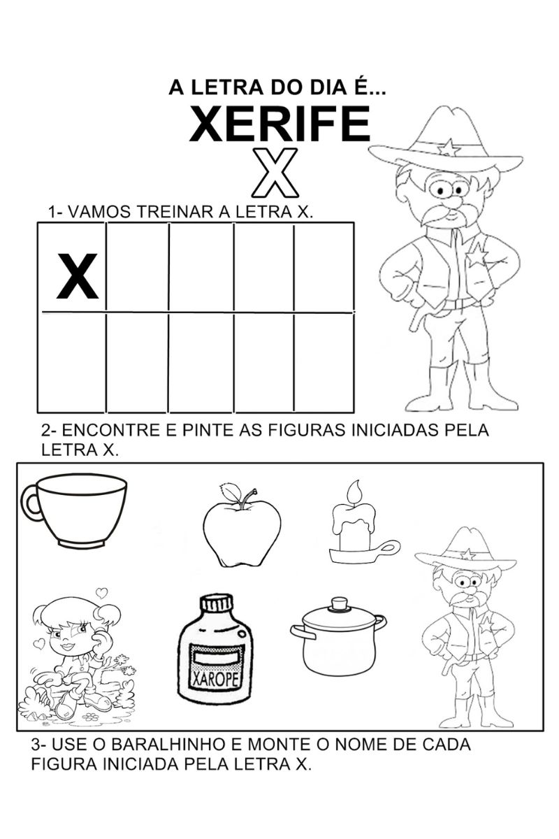 atividades letra x bastão vs cursiva para imprimir
