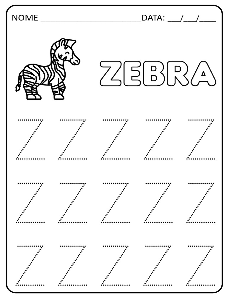 letra z bastão vs letra z cursiva para alfabetização