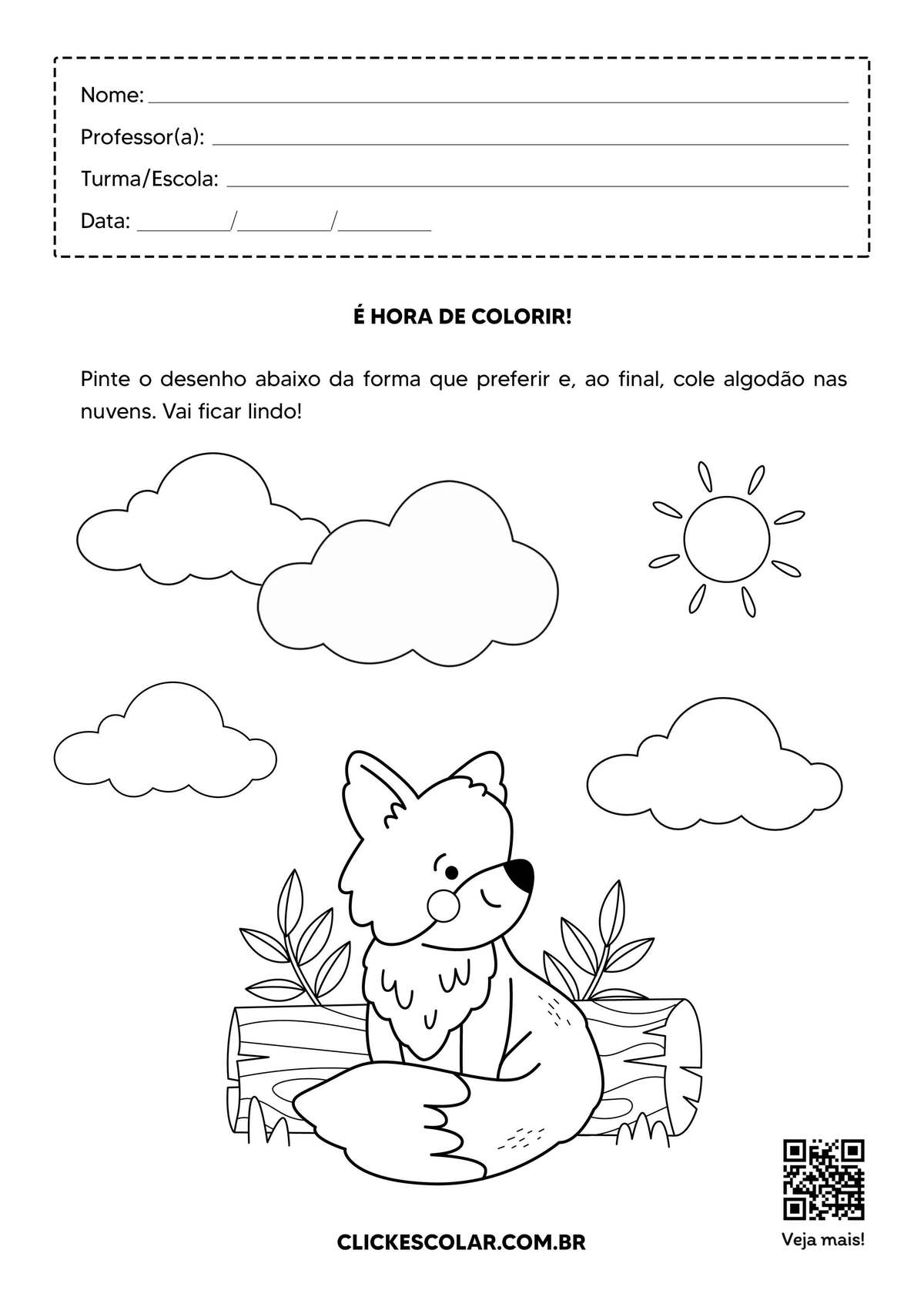 atividades com desenhos para colorir