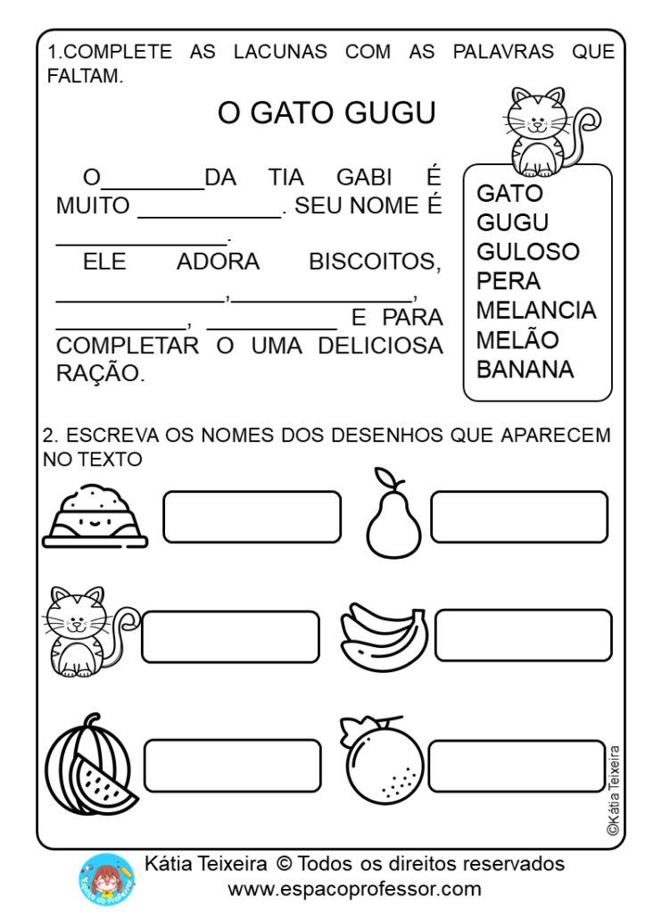 atividades lúdicas com a letra G para engajar crianças