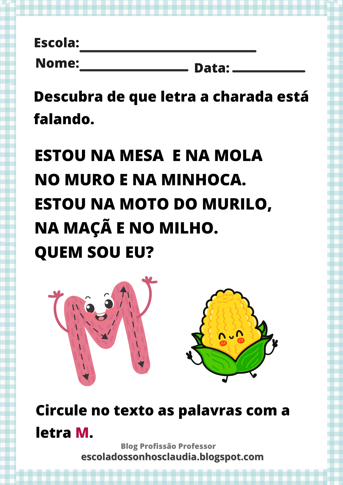 mestredosaber atividades letra m