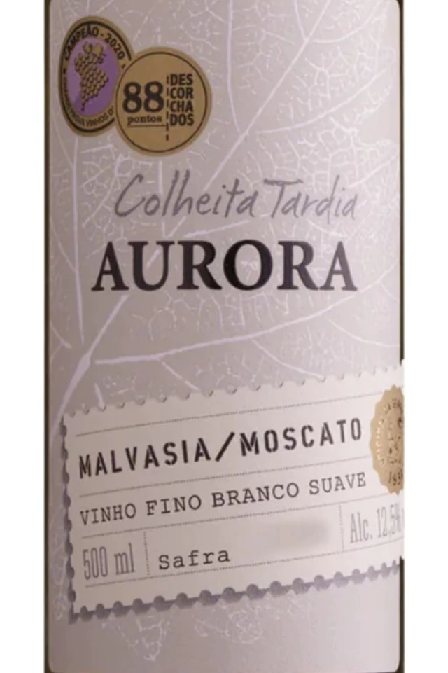 degustação vinho Aurora Colheita Tardia branco