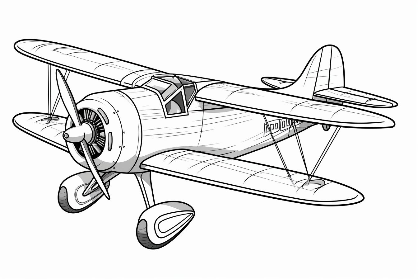 melhores desenhos de avião para colorir para crianças