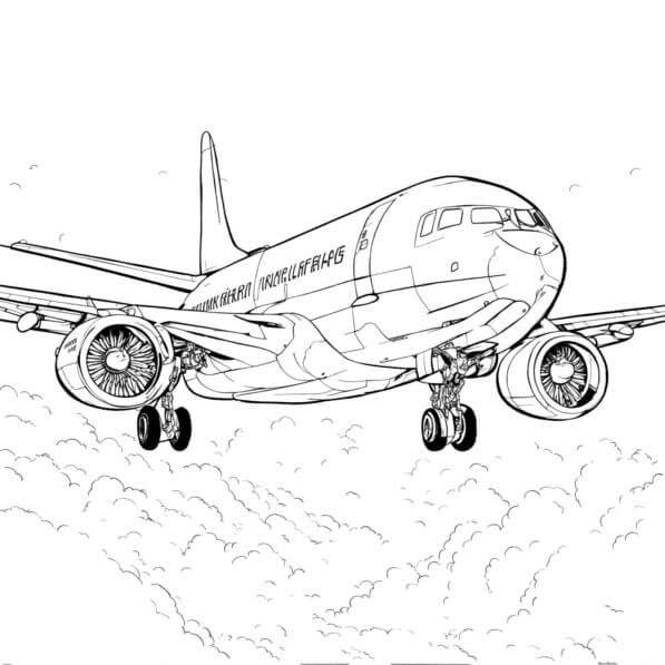 desenho de avião de combate vs avião comercial para colorir