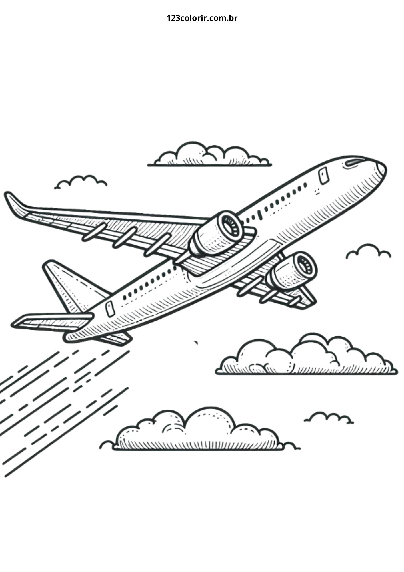 erros comuns ao colorir desenhos de avião