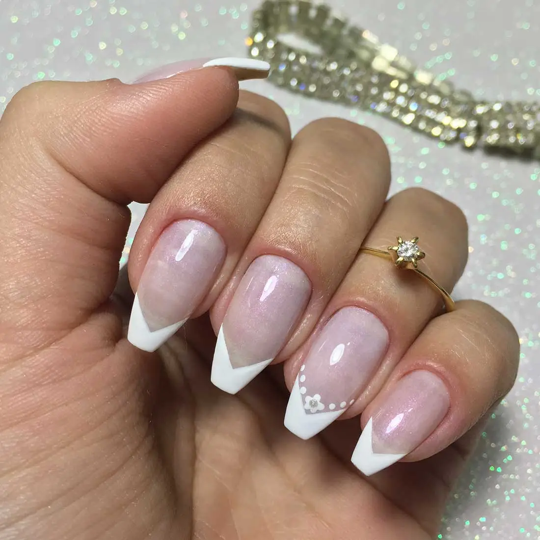 unha bailarina stiletto