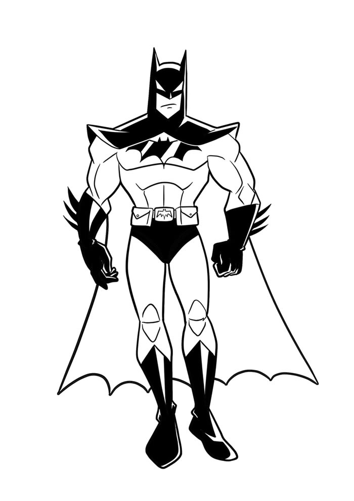 Batman em ação para colorir