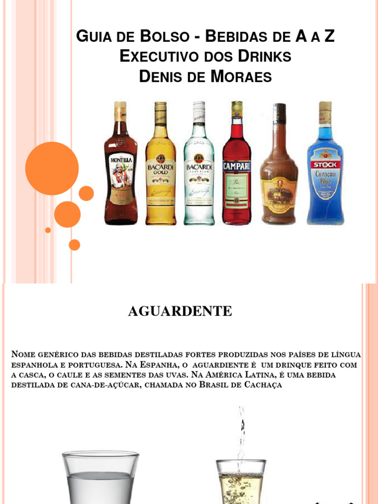 bebidas alcoólicas com a letra a