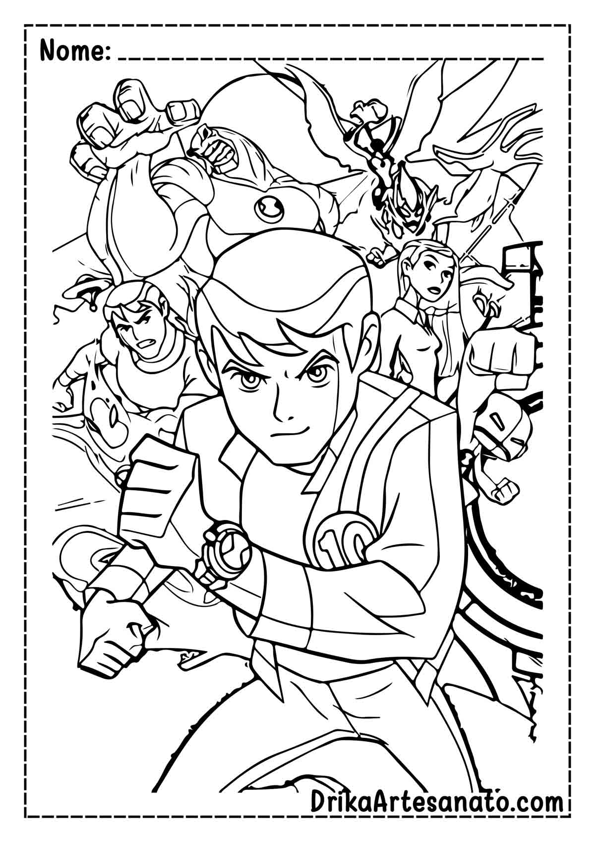 ben 10 para pintar