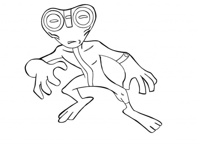 chama para colorir ben 10