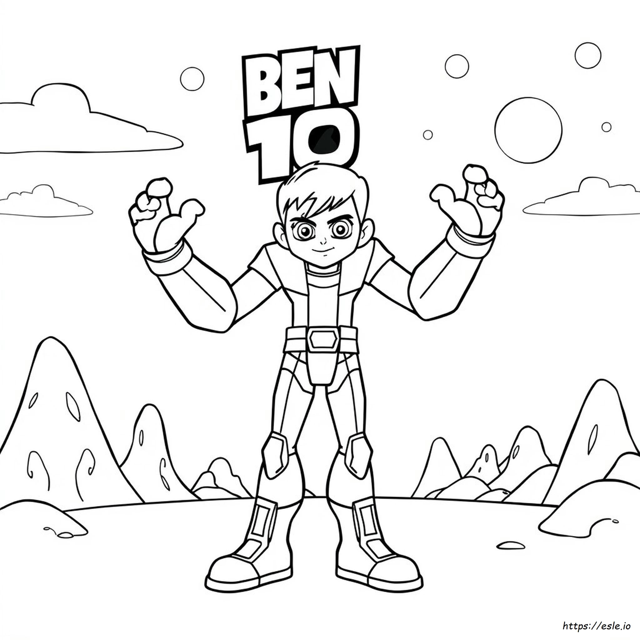 quatro braços para colorir ben 10