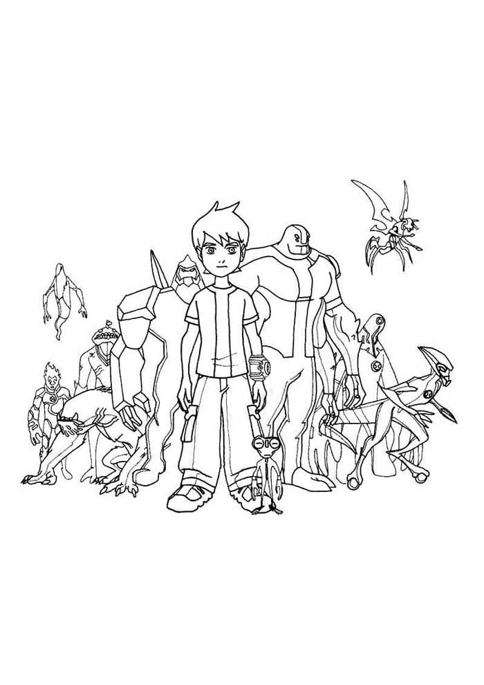 desenhos ben 10 omniverse para colorir