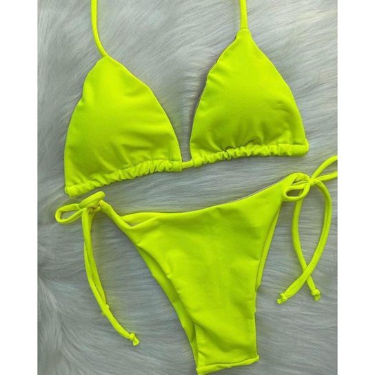 tendências moda praia neon