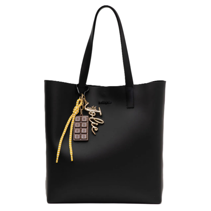 bolsa petite jolie preta brilhante