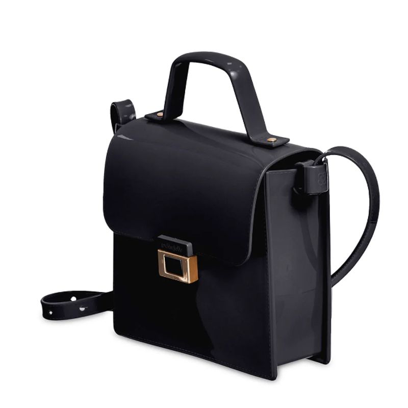 bolsa petite jolie preta brilhante