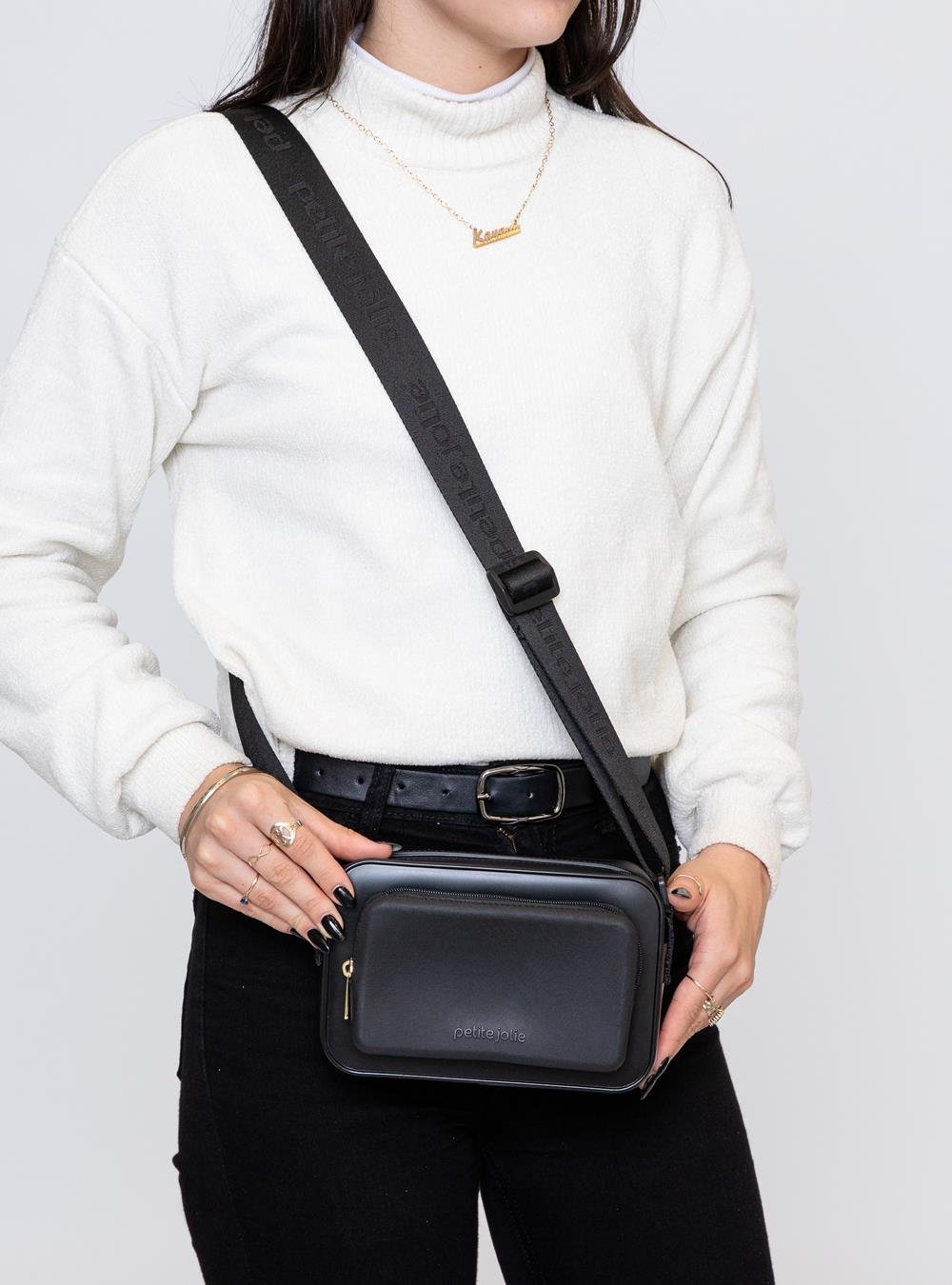 bolsa petite jolie preta baú
