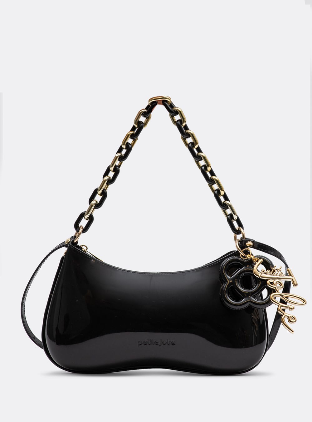 bolsa petite jolie preta grande