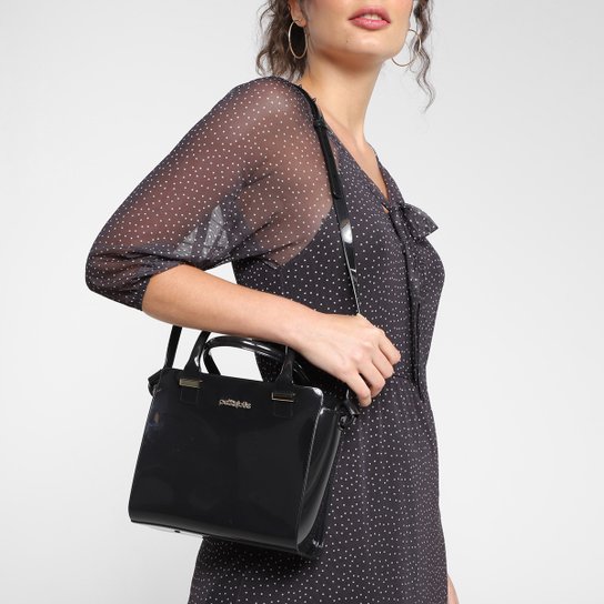 bolsa petite jolie preta média