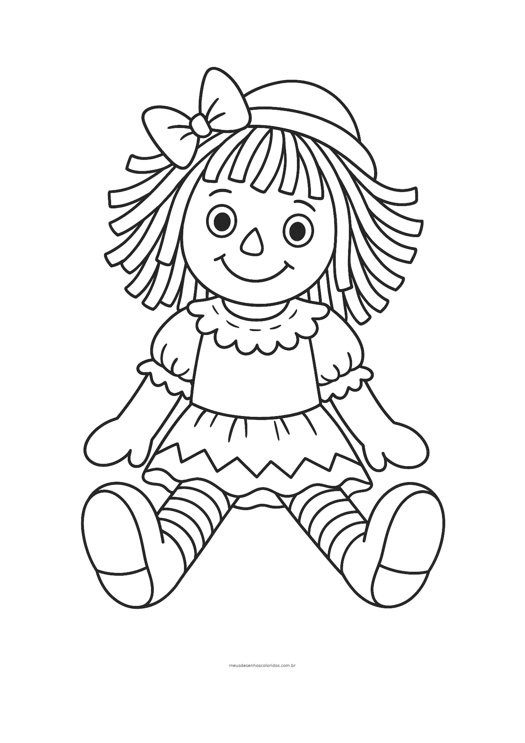 boneca para colorir Barbie