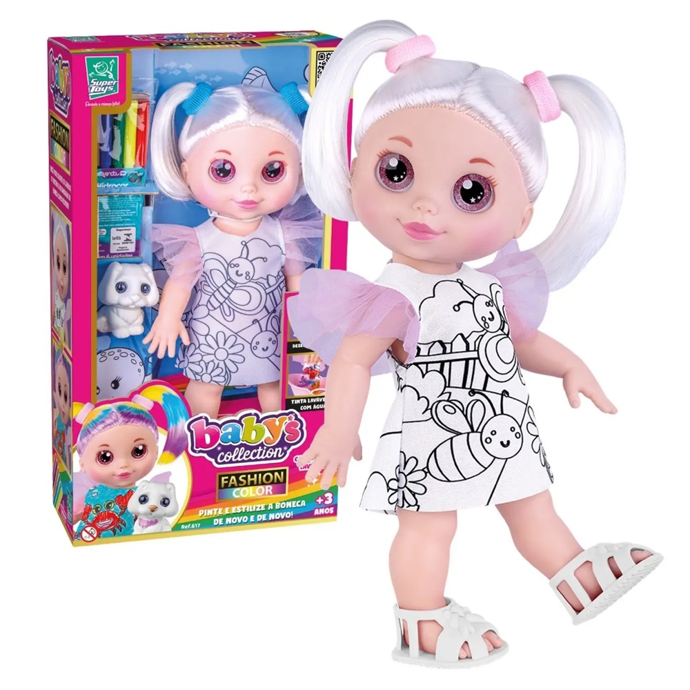 molde boneca de feltro para colorir