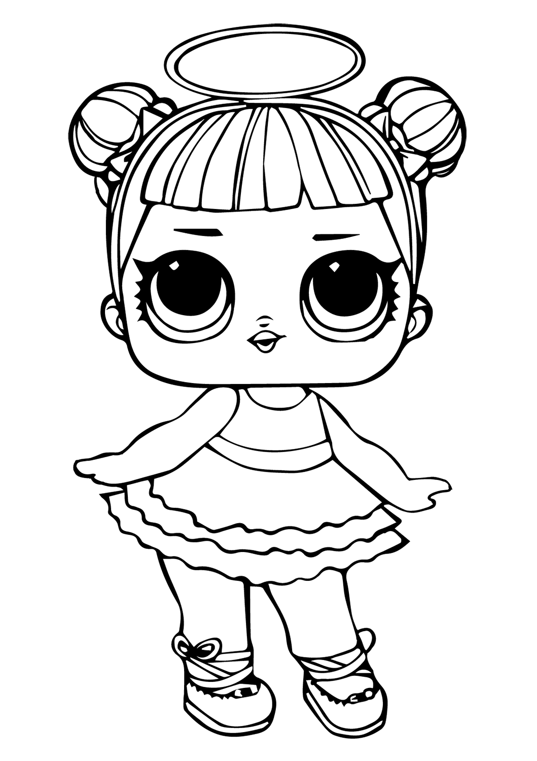 desenho de boneca estilo Chibi para colorir