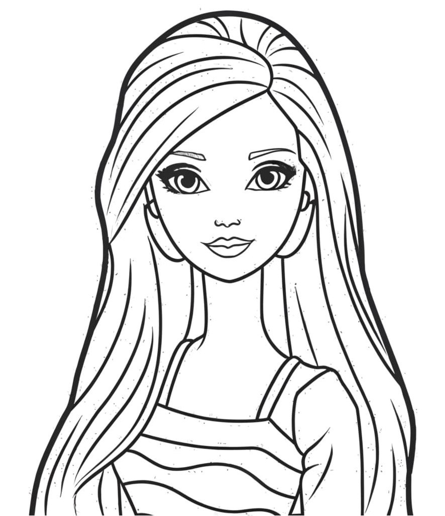 molde boneca de pano para colorir