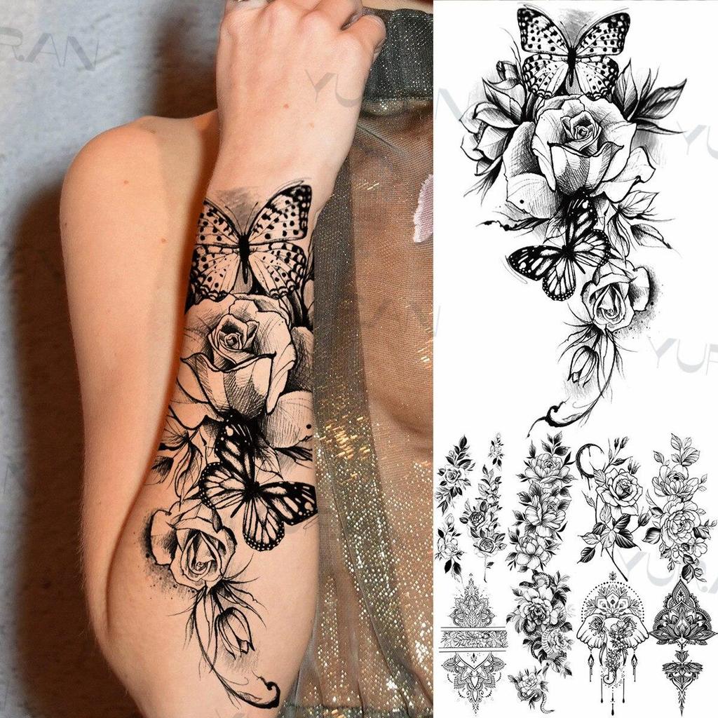 tatuagem borboleta ornamental