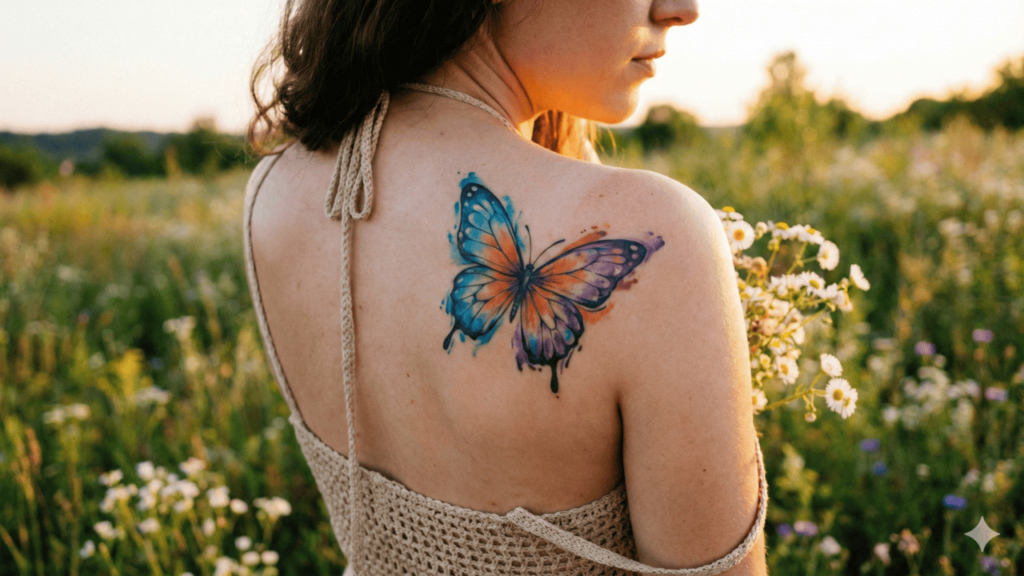 ideias de tatuagem borboleta feminina delicada